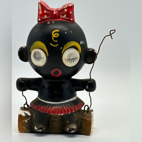 vintage Other - Vtg 50s 60’s Japan Winky Blinky Dakko Figurine  Kitschy Eyes